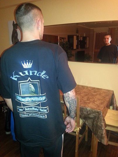 Bodyship Tattoo Piercing und Bodymodification Kunden Shirts
