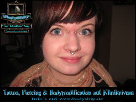 Septum Nase Bridge Nasenrücken Glitzer Piercing Bodymod by Bodyship Halle - Sachsen Anhalt - www